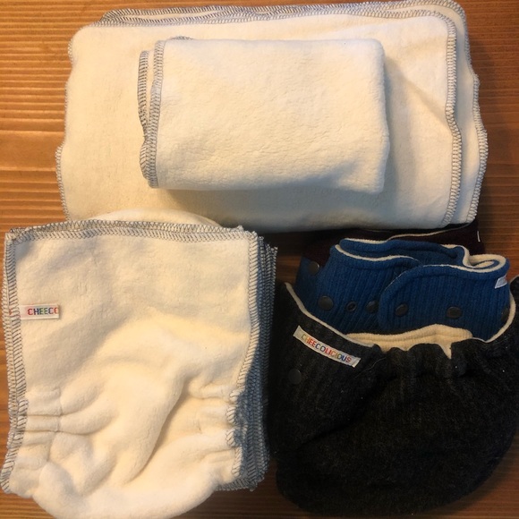 Heavy Organic Merino Wool Diaper Full Set - Picture 2 of 16